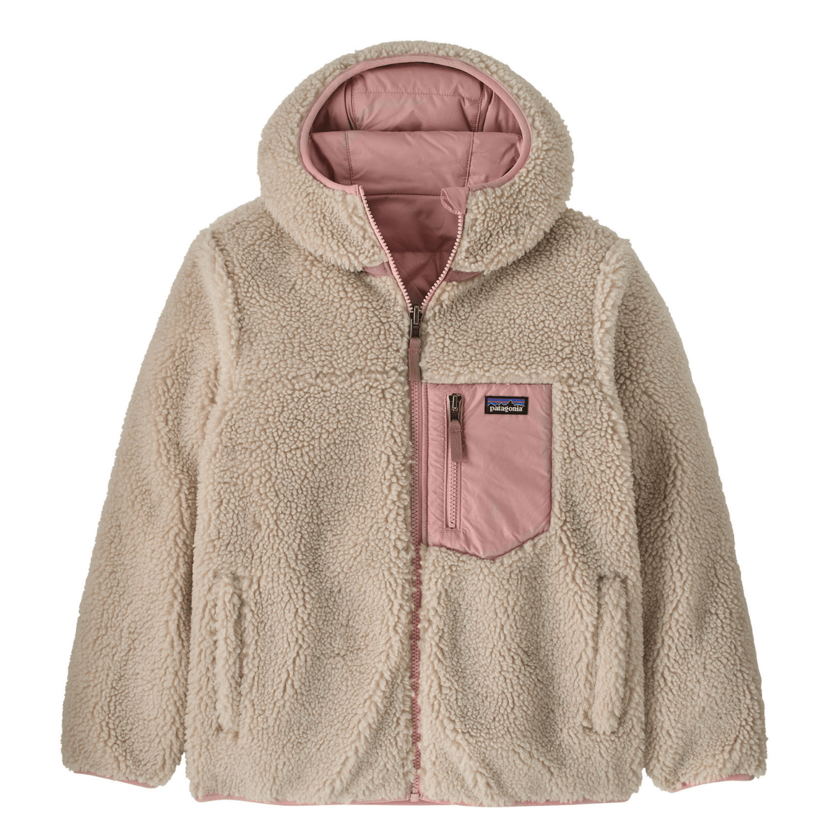 Patagonia - Kids Reversible Ready Freddy Hoody Fuzzy Mauve - Guttelus