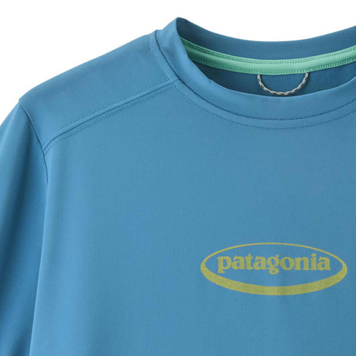 Patagonia - T-skjorte Capilene Silkweight '95 Oval Logo: Shore Blue - Guttelus.no