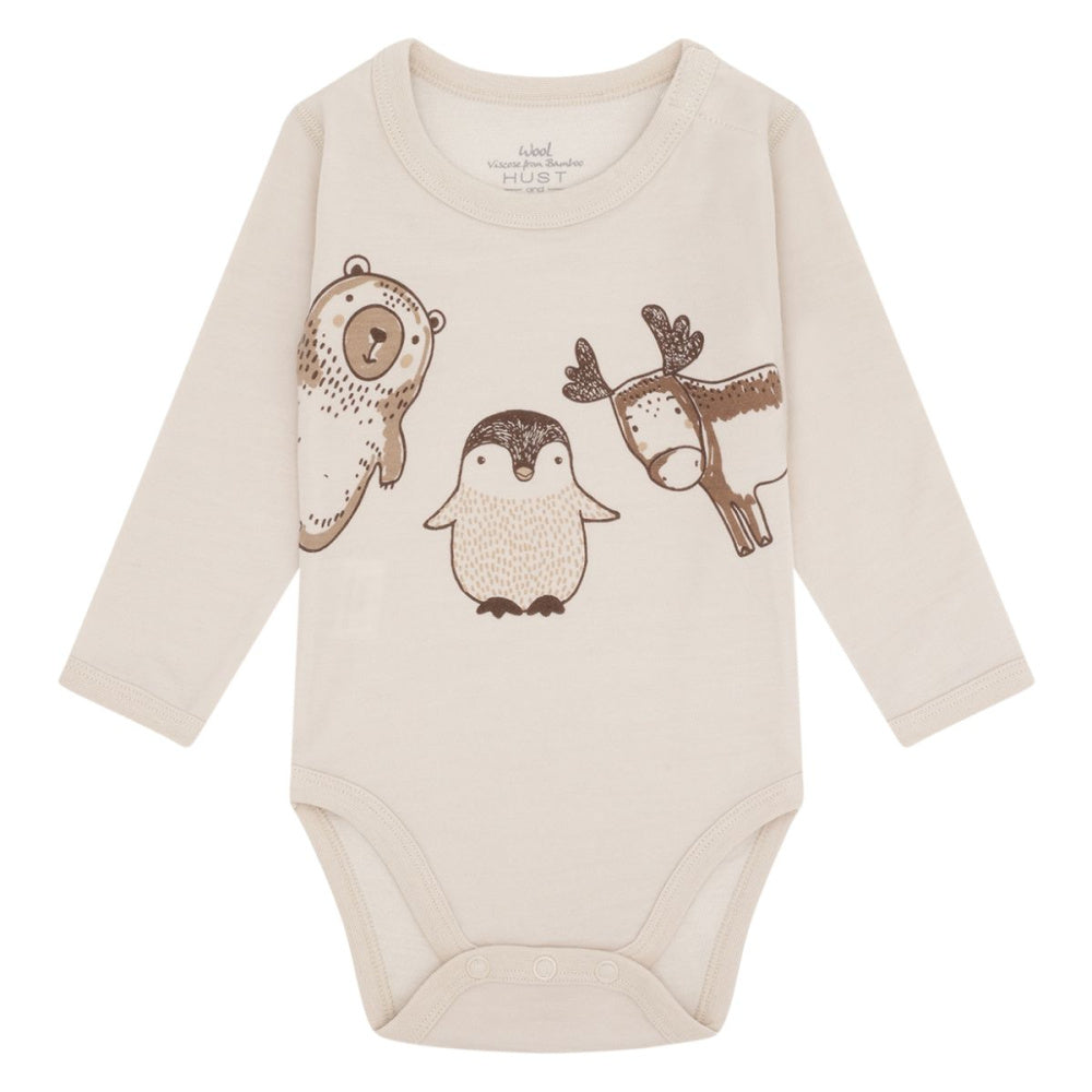 Hust and Claire - Body Ull og Bambus Baloo Animal French Oak