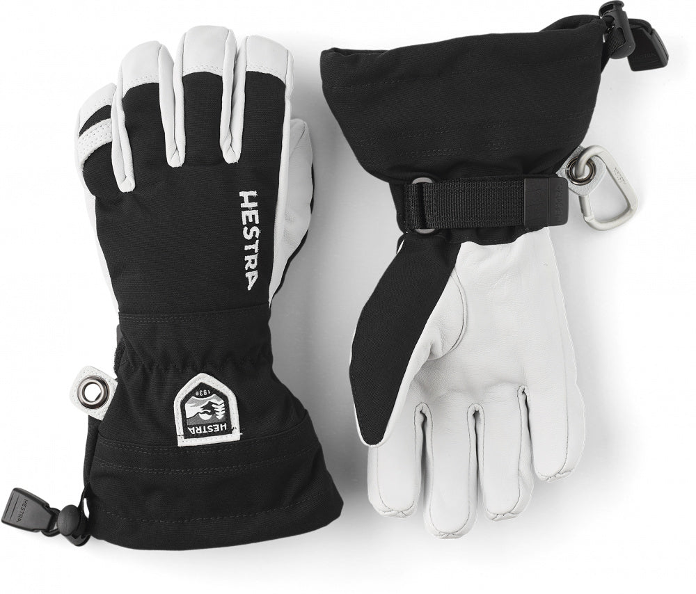 Hestra - Hansker Army Leather Heli Ski Jr Svart