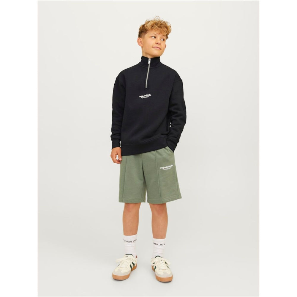 Jack & Jones - Genser Sweat Halfzip Vesterbro Black