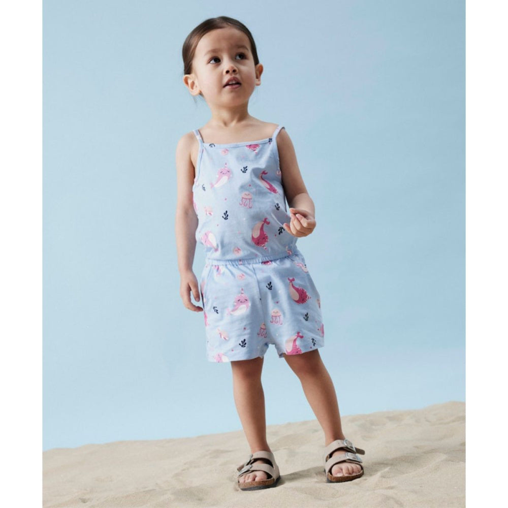 Name It - Sommerdrakt Vigga Chambray Blue Whales