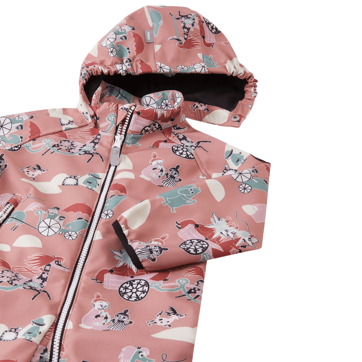 Reima - Softshelldress Moomin Mjosa Rose Blush - Guttelus.no