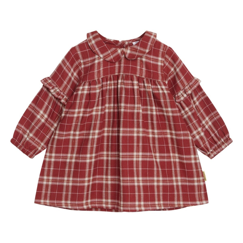 Hust and Claire - Julekjole Baby Kristel Ruter Teaberry