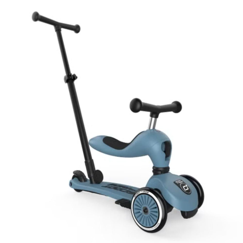 Scoot & Ride - Sparkesykkel Highwaykick 1 Push & Go Steel - Guttelus