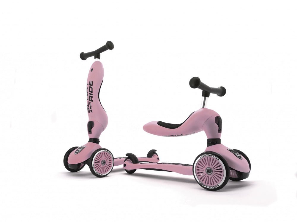 Scoot & Ride - Sparkesykkel Highwaykick 1 Rose - Guttelus