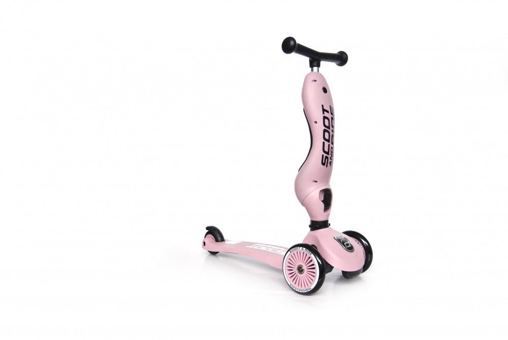 Scoot & Ride - Sparkesykkel Highwaykick 1 Rose - Guttelus