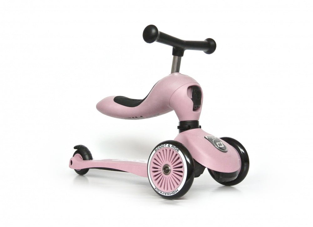 Scoot & Ride - Sparkesykkel Highwaykick 1 Rose - Guttelus