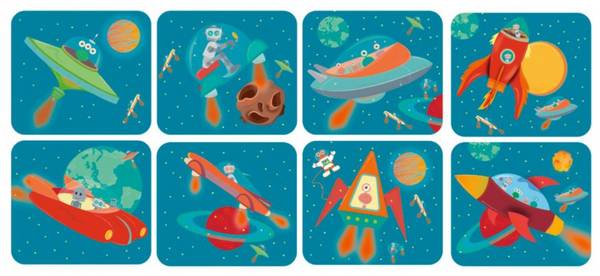 Scratch - Mini Prosjektor Space - Guttelus