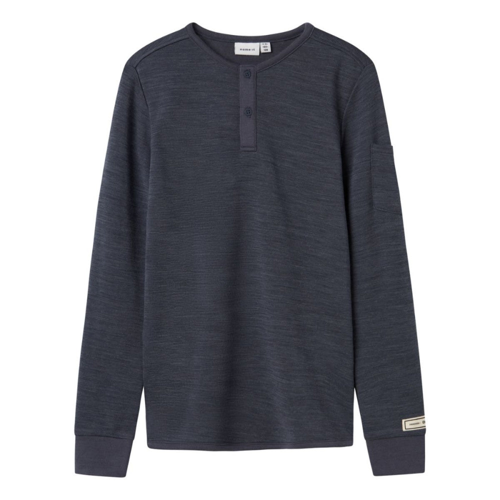 Name It - Trøye i Ull og Bambus Jr Wyla Ombre Blue