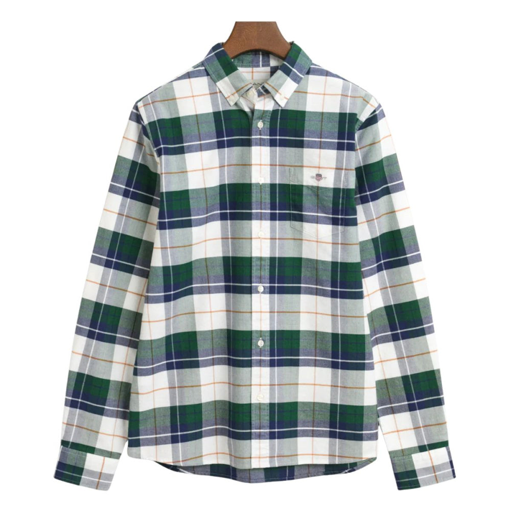 Gant - Skjorte Oxford Checked Forest Green