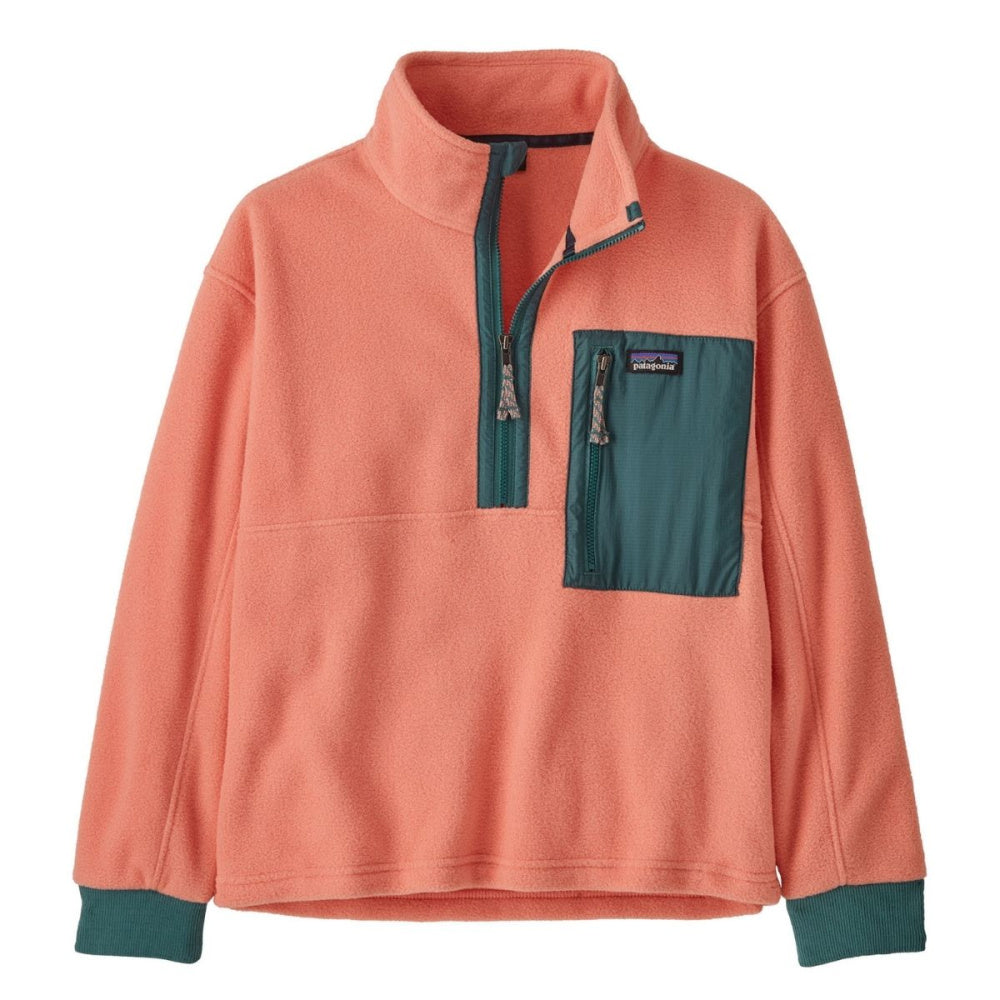 Patagonia - Kids Microdini 1/2-Zip Fleece Pullover Peak Pink