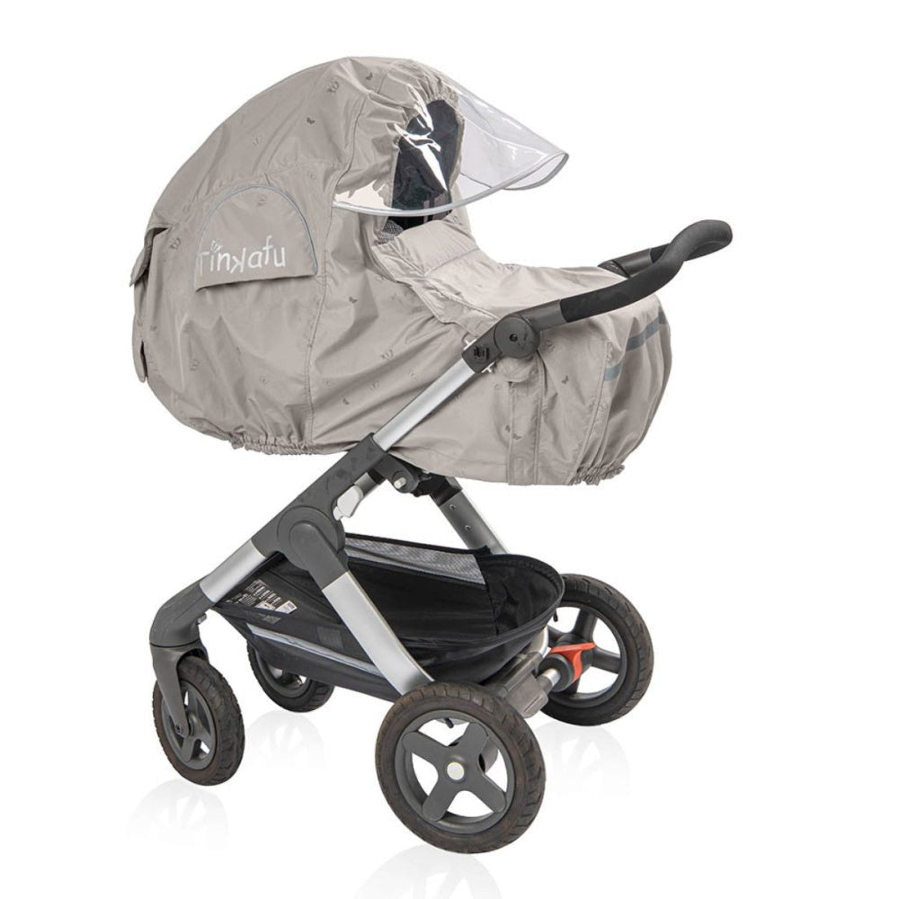 Tinkafu - Regntrekk med Skjerm Magic Print Beige - Guttelus