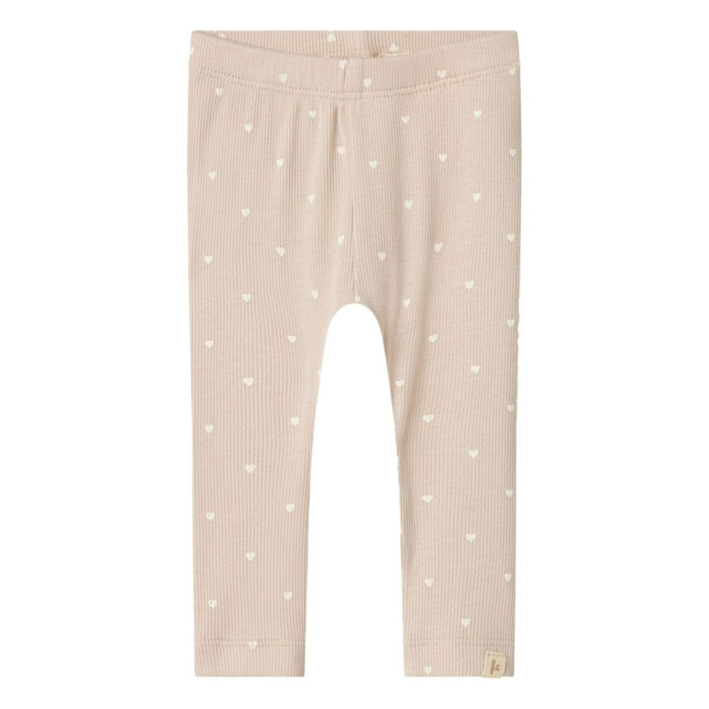 Lil'Atelier - Leggings Baby Gago Rib Gray Morn Heart