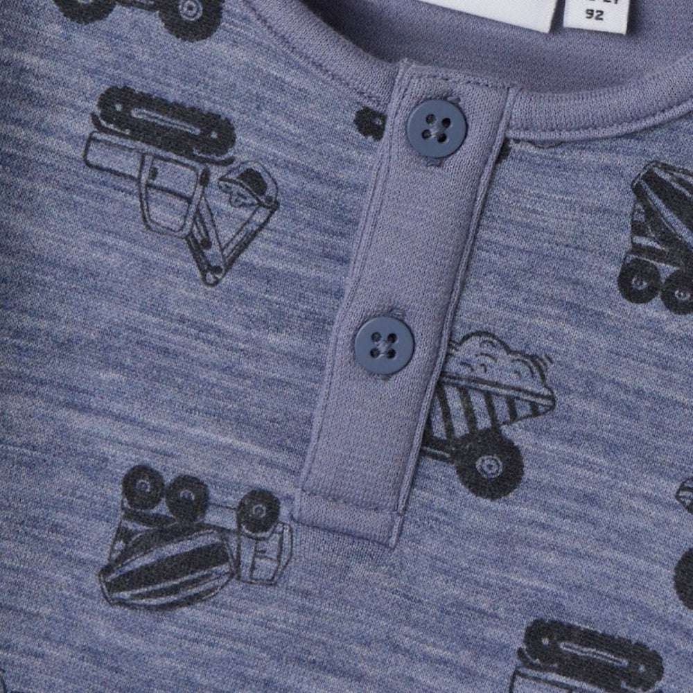 Name It - Body i Ull/ Bomull Wuppo Folkstone Gray Machines