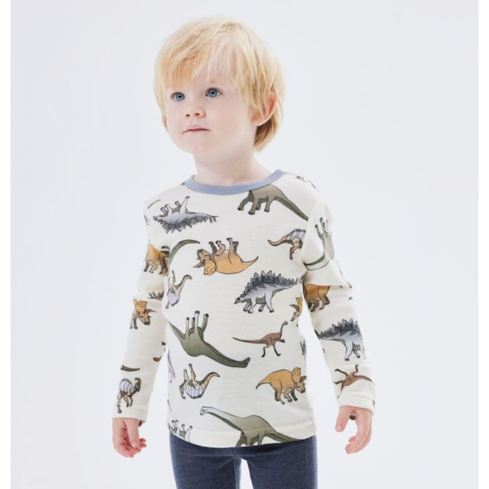 Name It - Genser i Ull Willitus Dinosaur Snow White