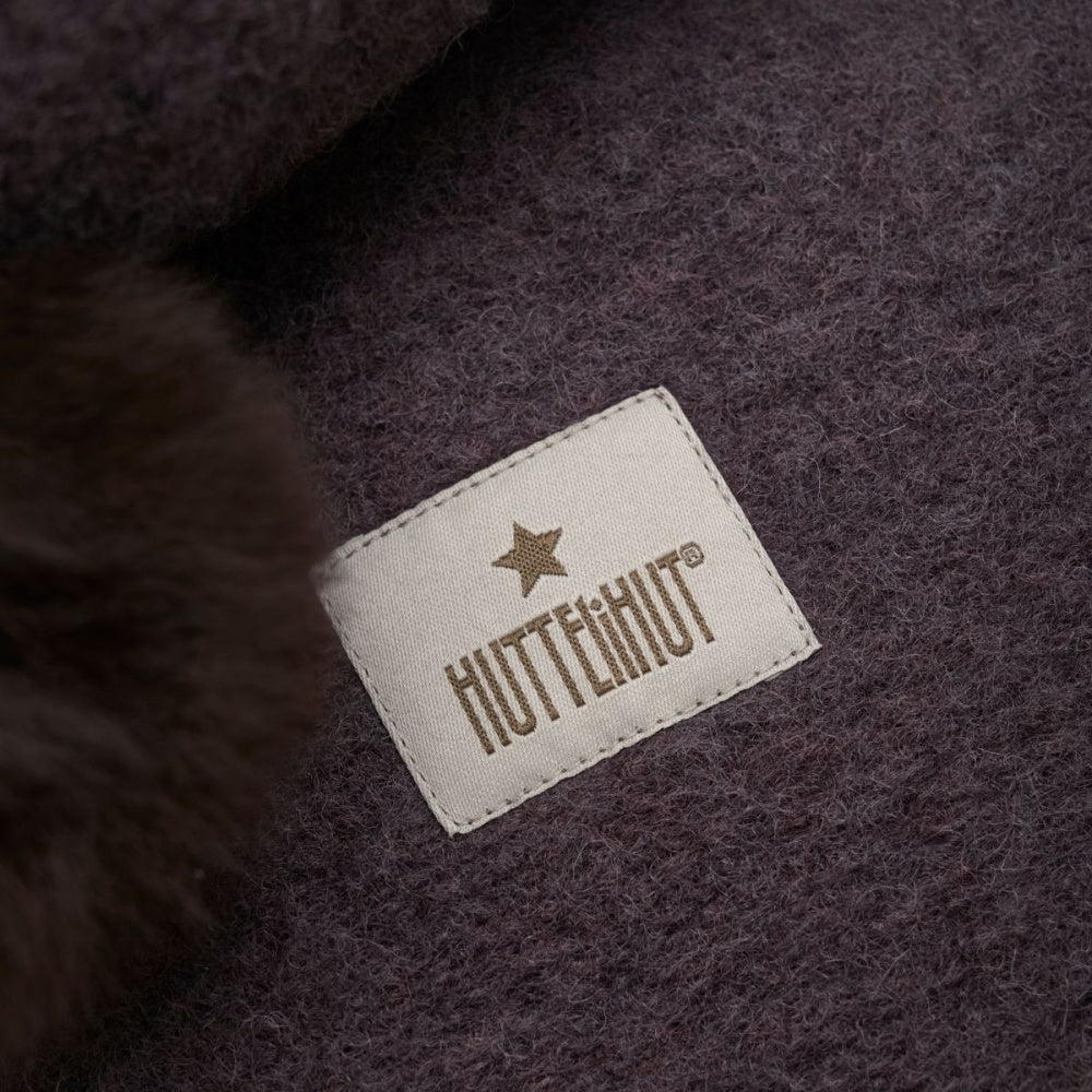 Huttelihut - Balaclava Ullfleece Alpakkadusk Raisin