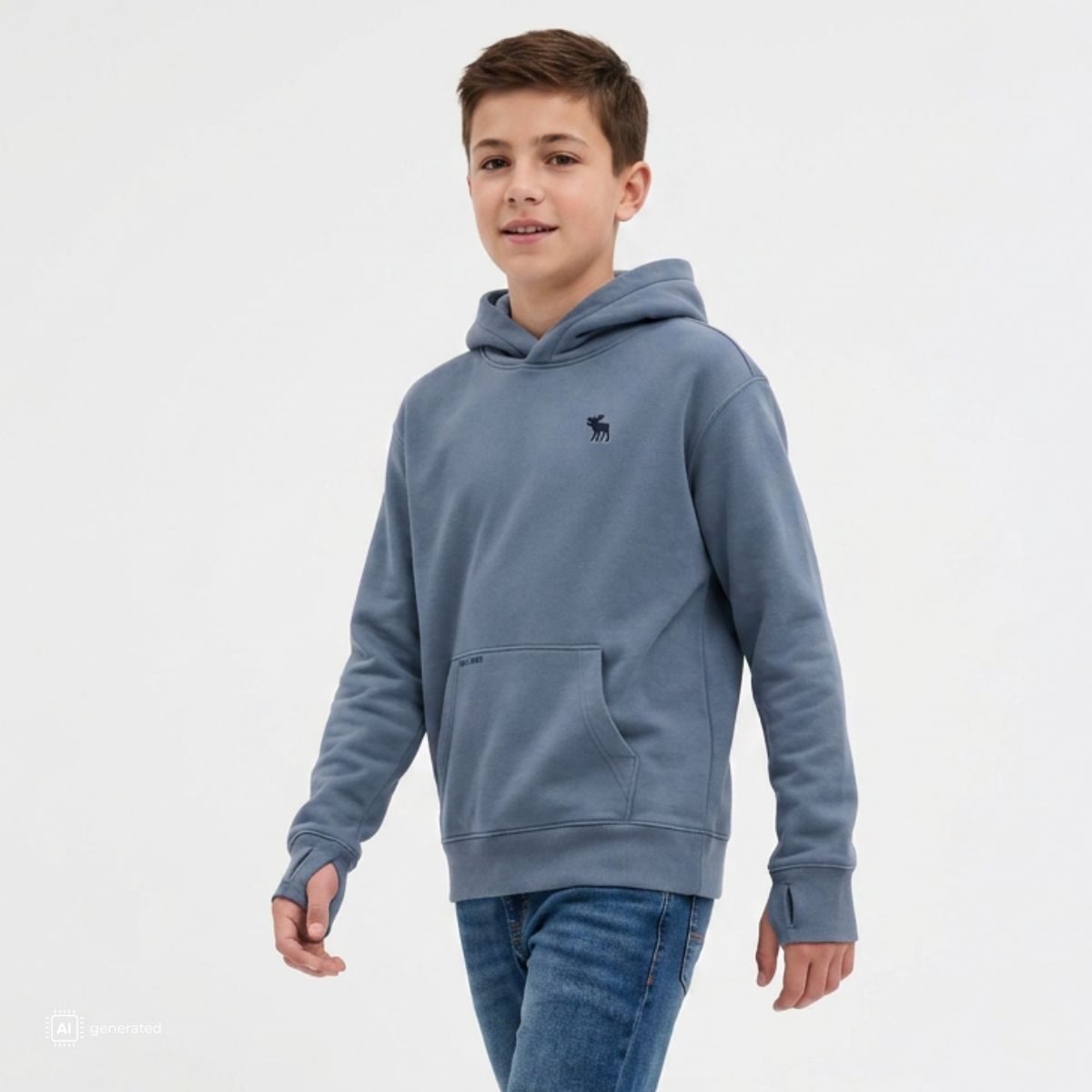 Abercrombie and Fitch - Hettegenser Crafted Graphic Flint Stone