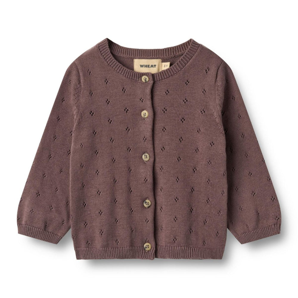 Wheat - Cardigan Baby Knit Maia Plum