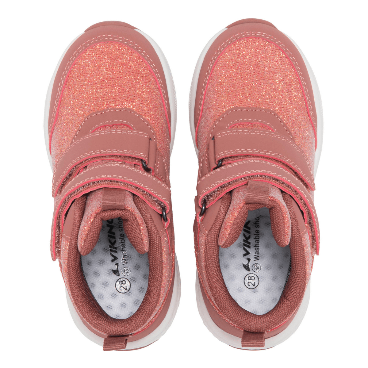 Viking - Overgangssko Bouncy Glitter Mid WP 2V Rosa - Guttelus.no