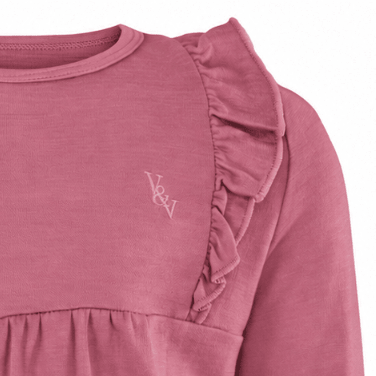 Vilje & Ve - Genser i Ull og Bambus Andie Soft Pink - Guttelus