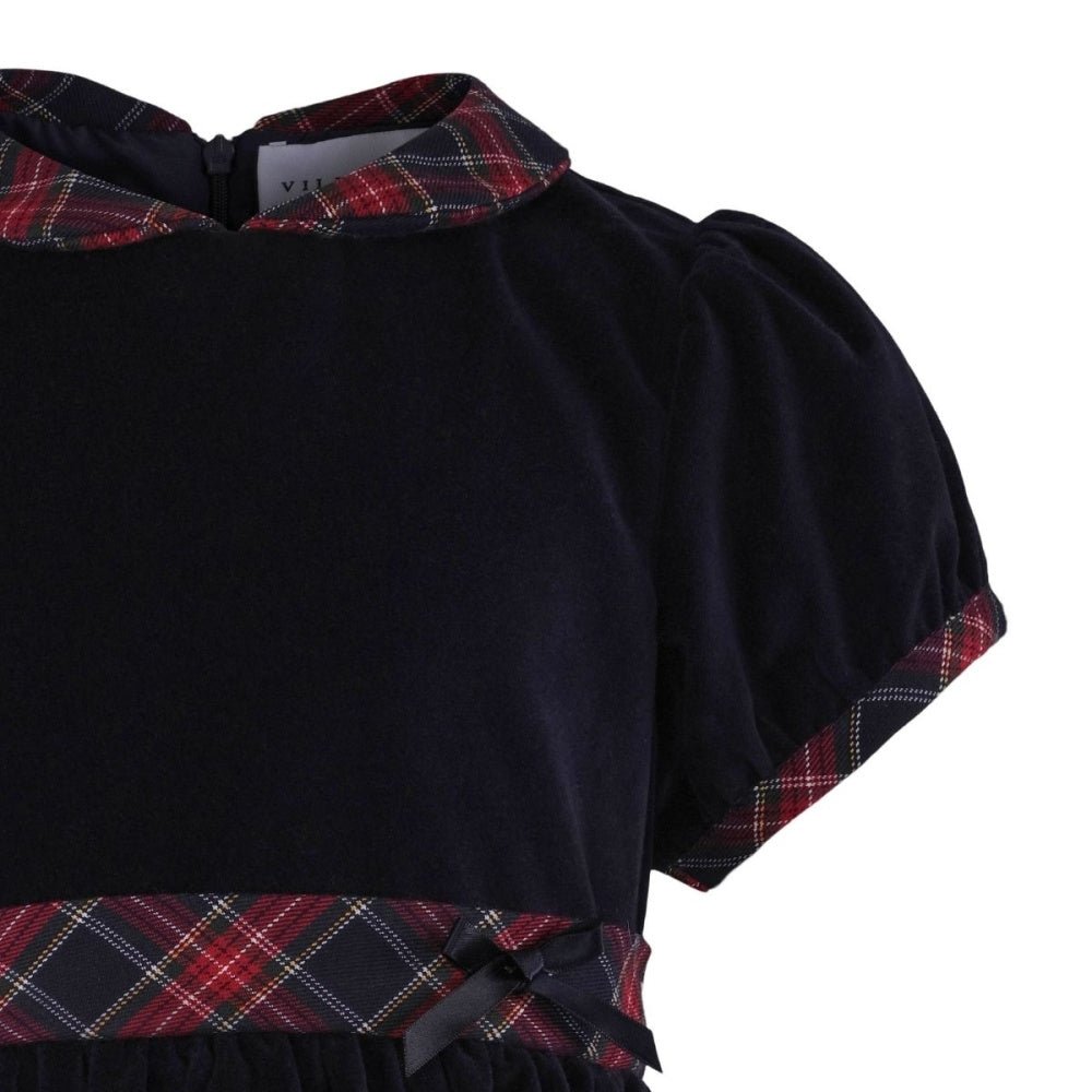 Vilje & Ve - Julekjole Velour Hanna Classic Navy - Guttelus.no