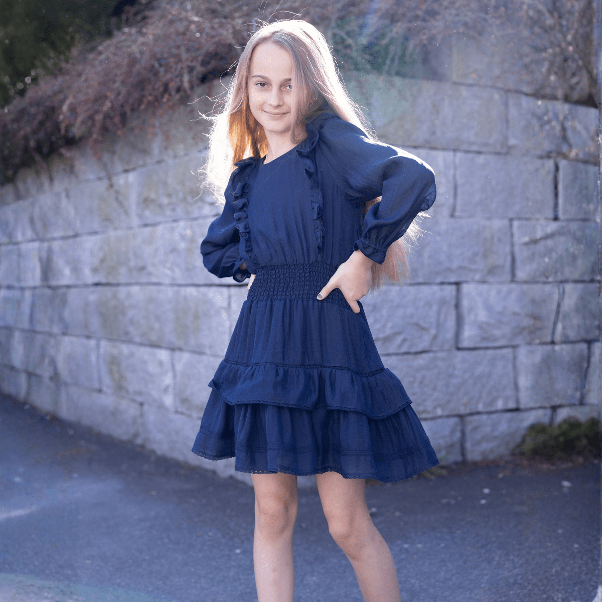 Vilje & Ve - Kjole Ane Dark Navy - Guttelus