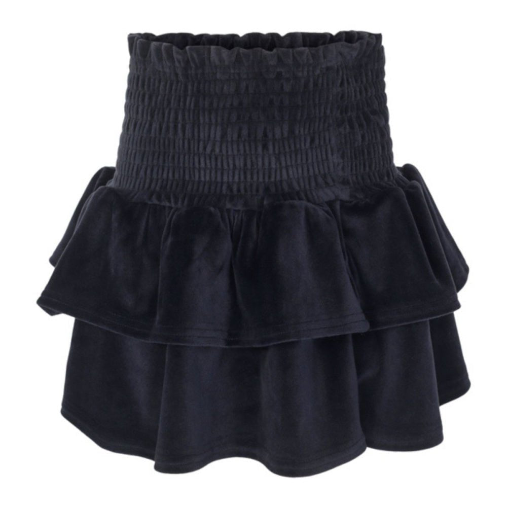 Vilje & Ve - Skjørt Hermine Velour Midnight Navy - Guttelus.no