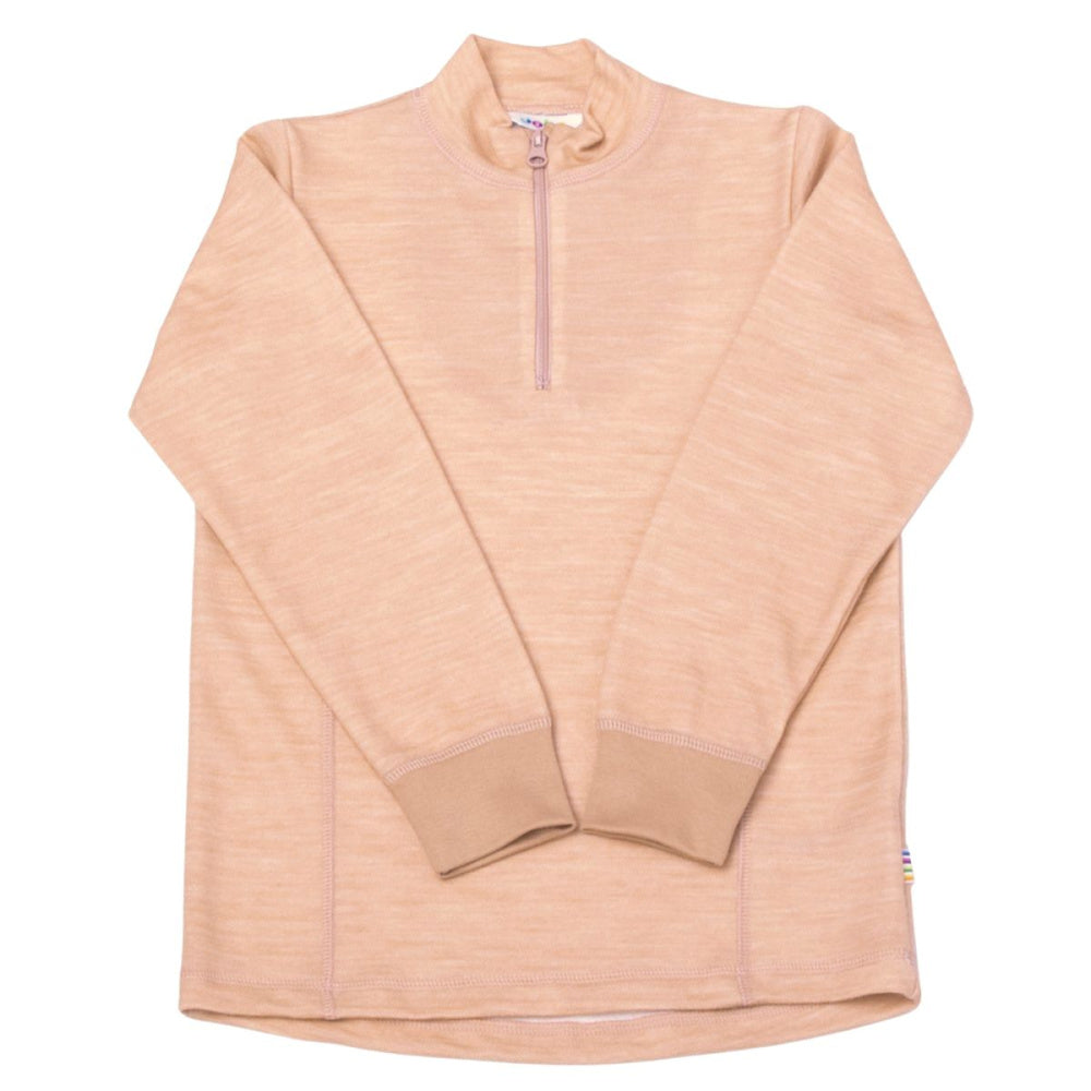 Joha - Trøye Halfzip Ull og Bambus Peach