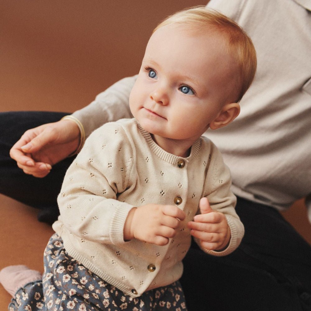 Wheat - Cardigan Baby Knit Maia Offwhite - Guttelus.no