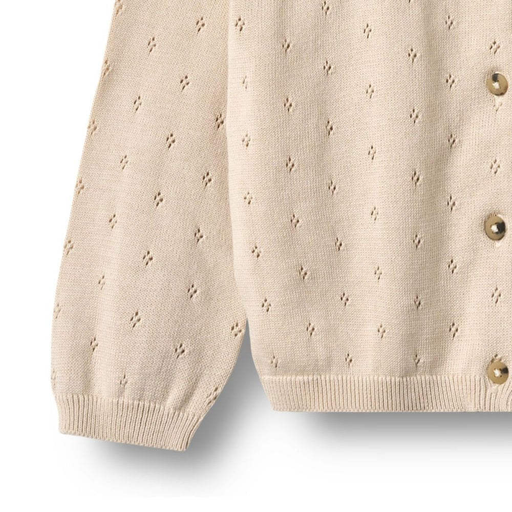 Wheat - Cardigan Knit Maia Offwhite - Guttelus.no