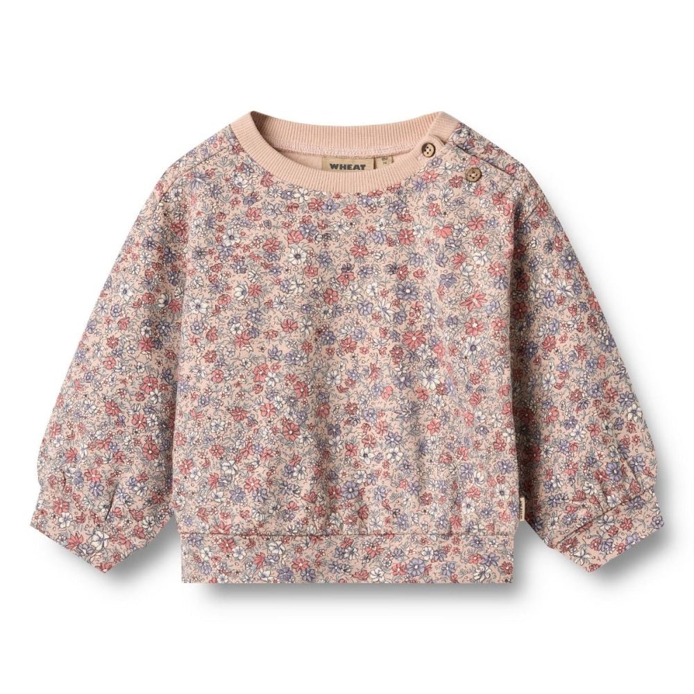 Wheat - Genser Baby Lia Rose Dust Flowers - Guttelus.no