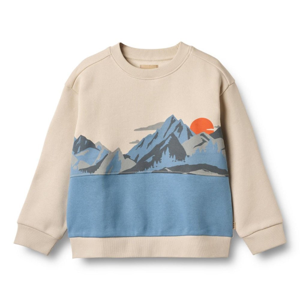 Wheat - Genser Sweat Steff Winter Blue - Guttelus.no