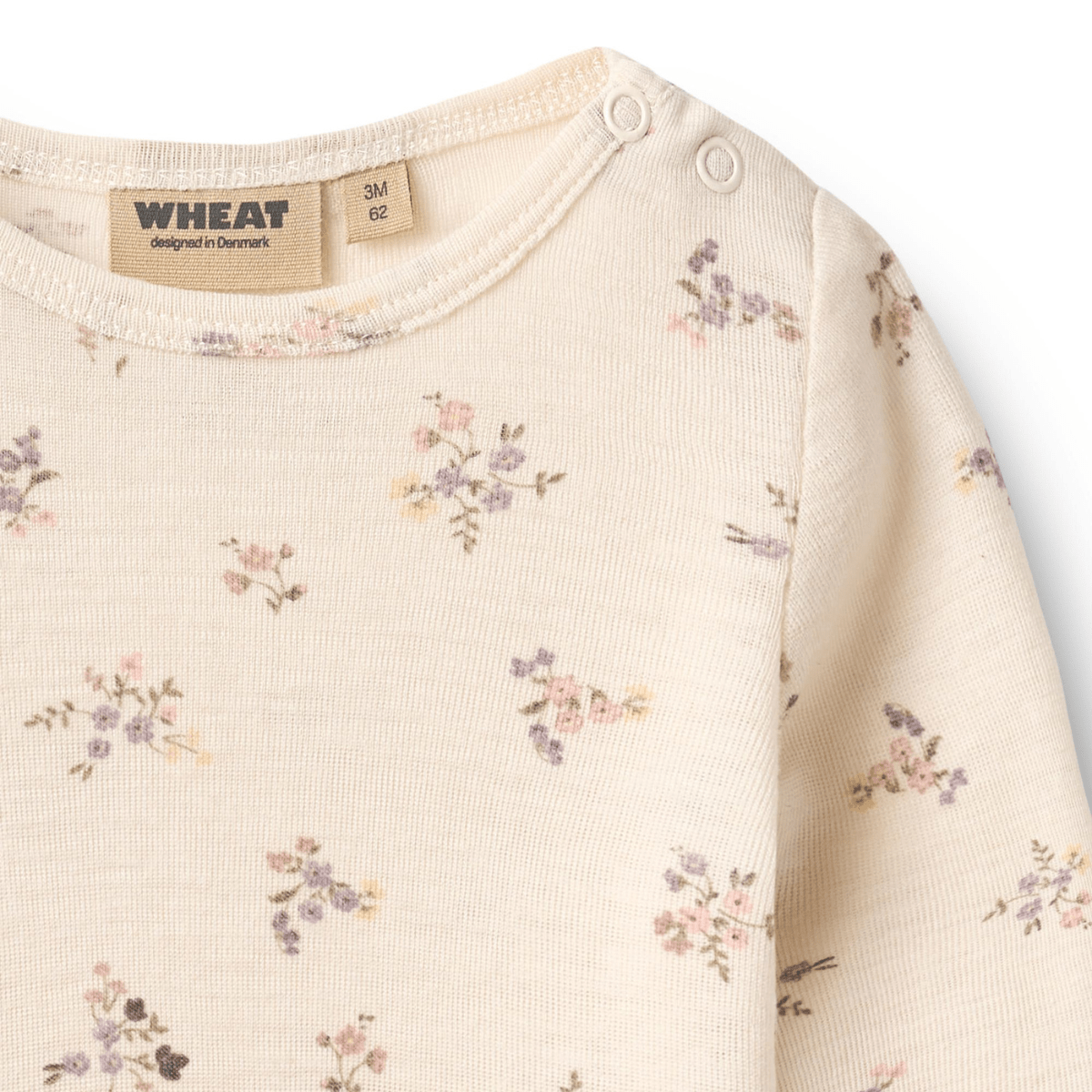Wheat - Heldress i Ull Haven Eggshell Flowers - Guttelus