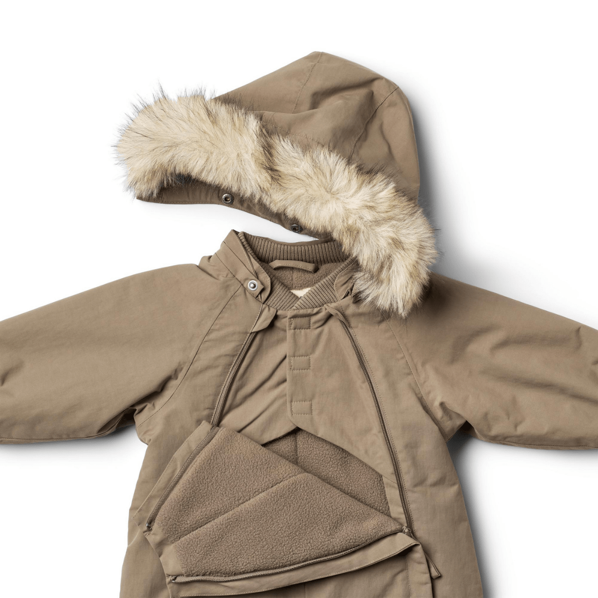 Wheat - Vinterdress Baby Nickie Dry Wood - Guttelus