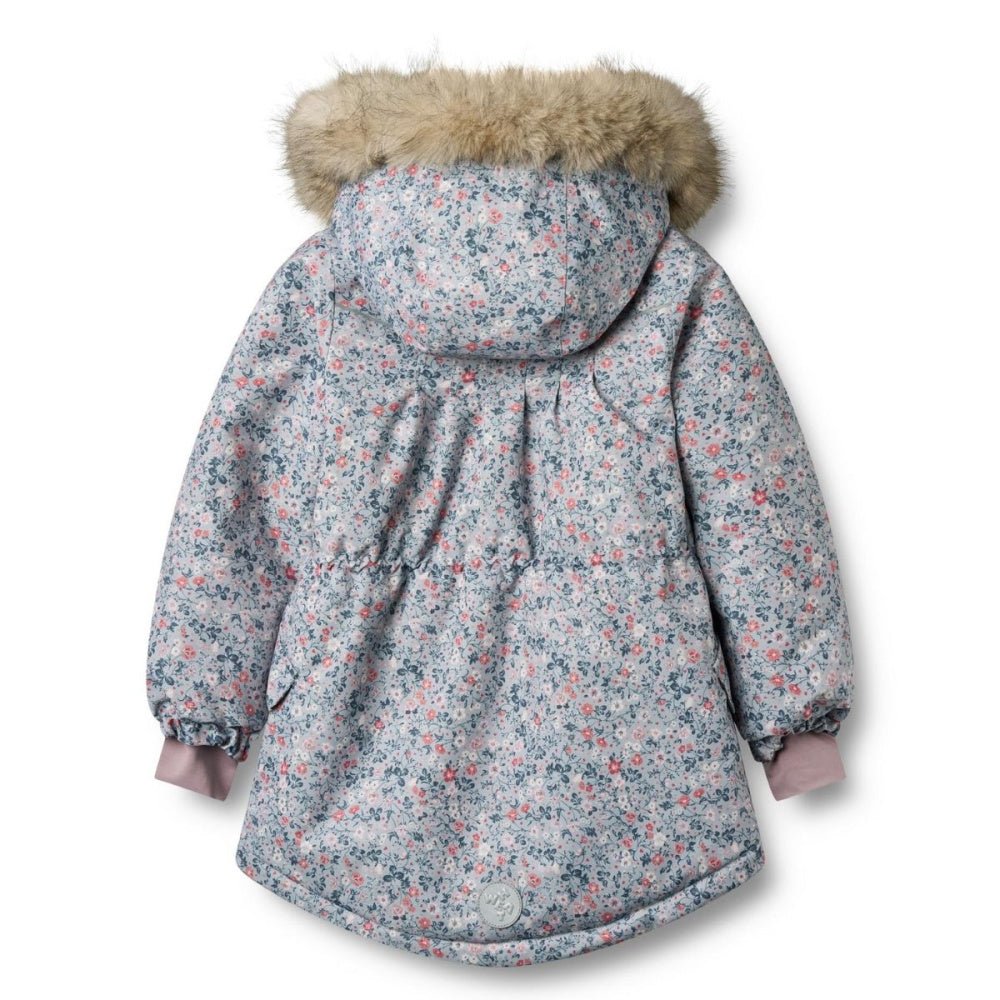 Wheat - Vinterjakke Mathilde Tech Soft Rain Flowers - Guttelus.no