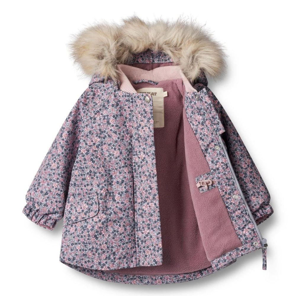 Wheat - Vinterjakke Mini Mathilde Tech Winter Flowers - Guttelus