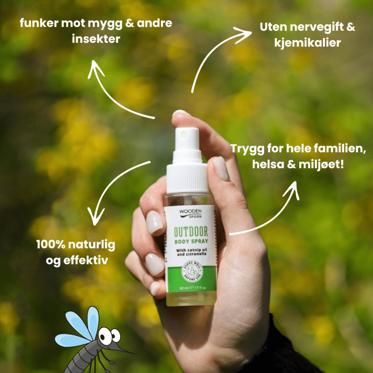 Wooden Spoon - Myggspray Naturlig 50ml - Guttelus.no
