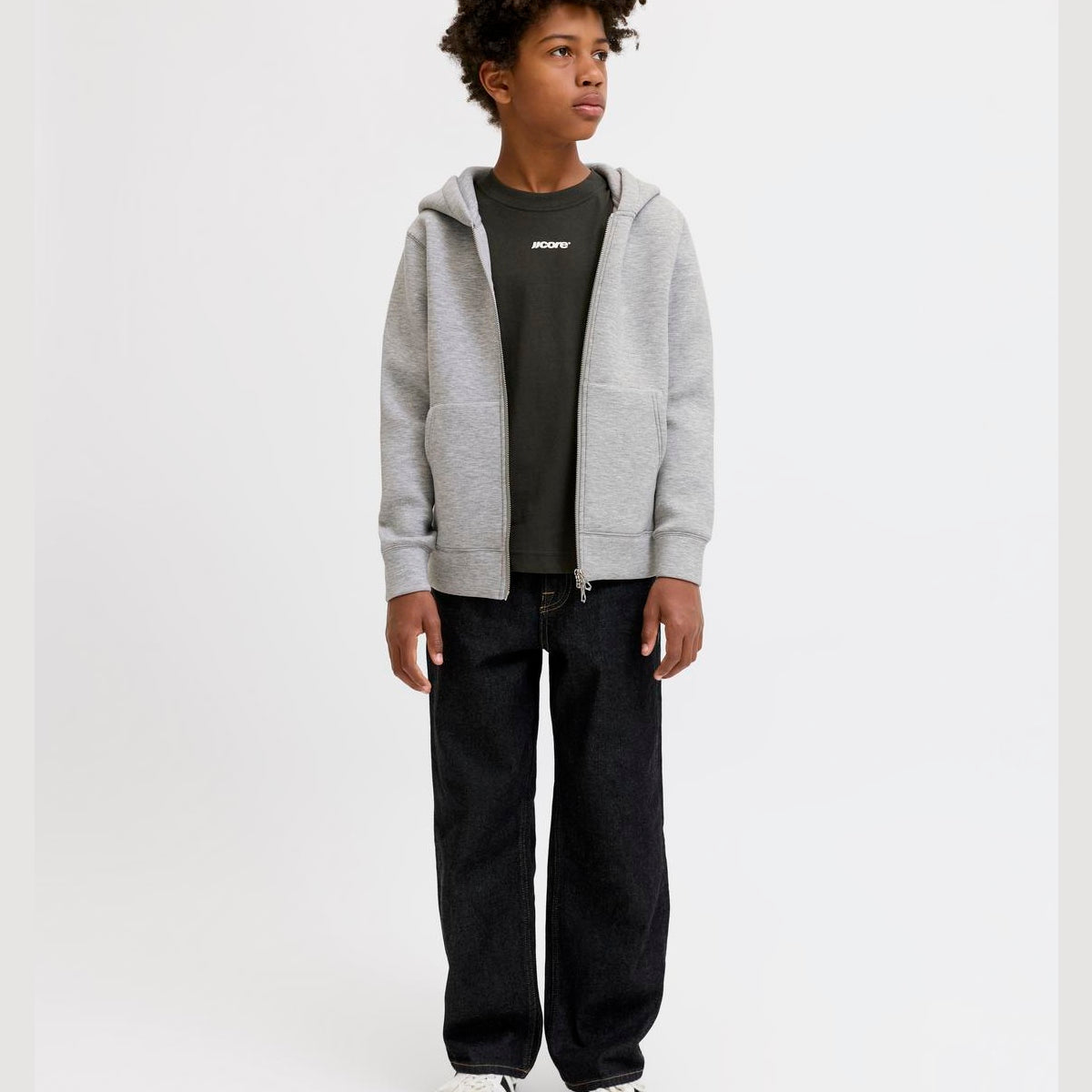 Jack & Jones - Hettejakke Zip Legacy Light Grey Melange
