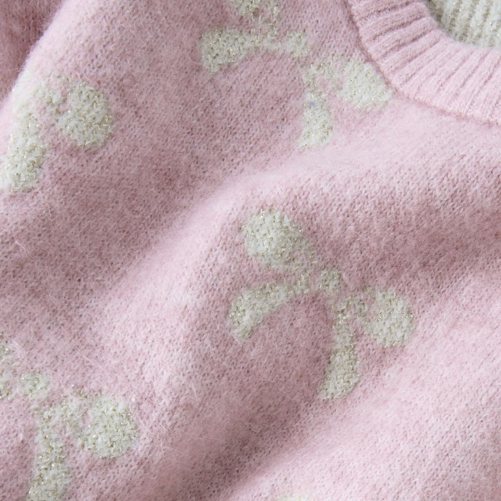 Name It - Genser Knit Senya Bow Keepsake Lilac
