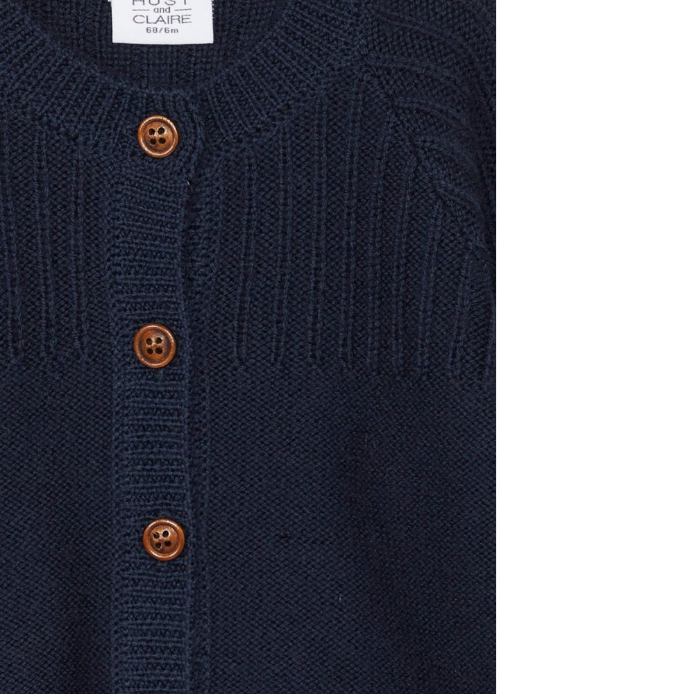Hust and Claire - Cardigan Ull Ribbestrikket More Navy