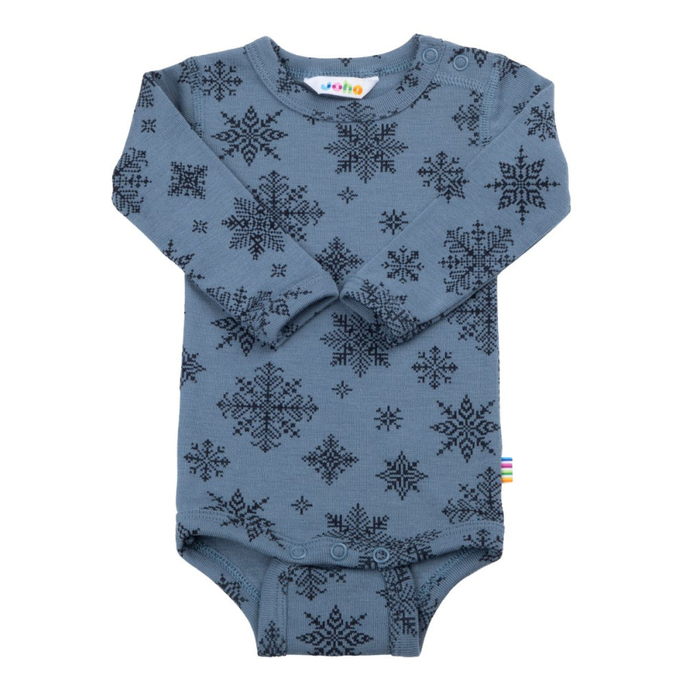 Joha - Body i Ull Snowflake Blå