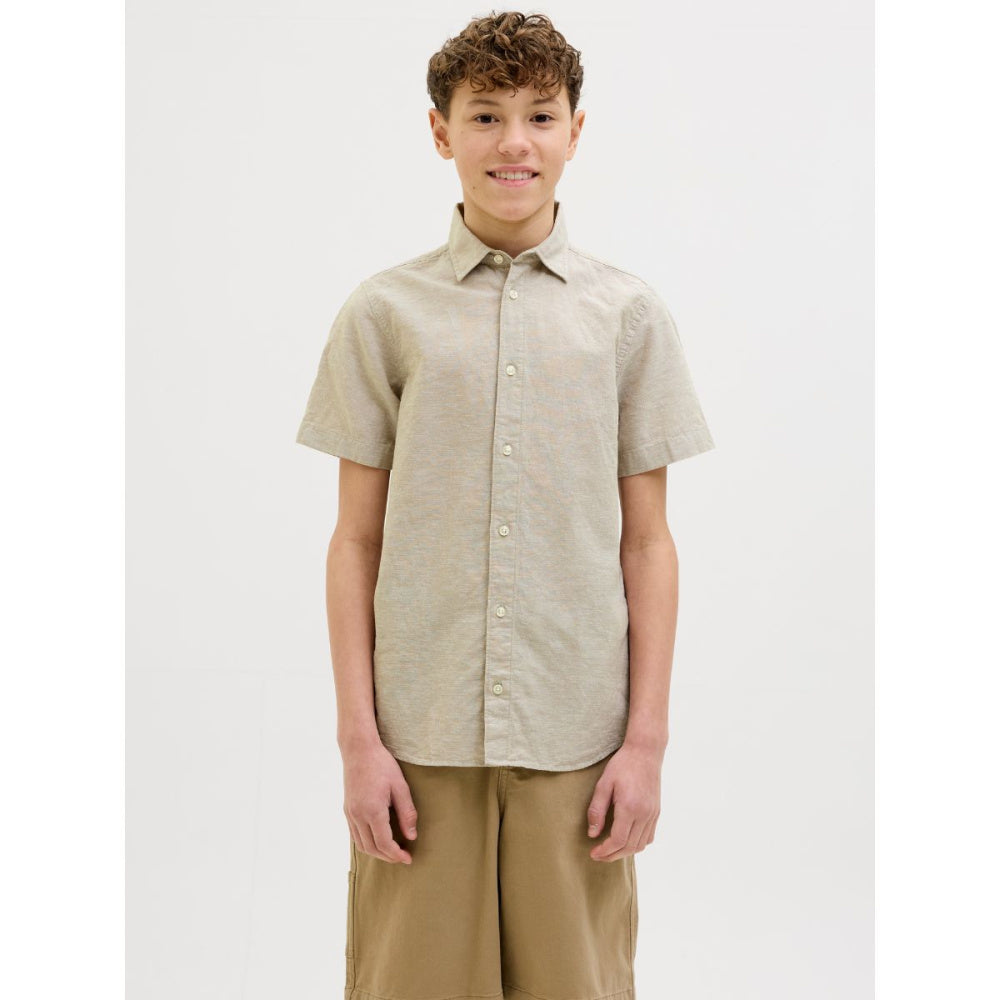 Jack & Jones - Linskjorte Kortermet Breeze Crockery