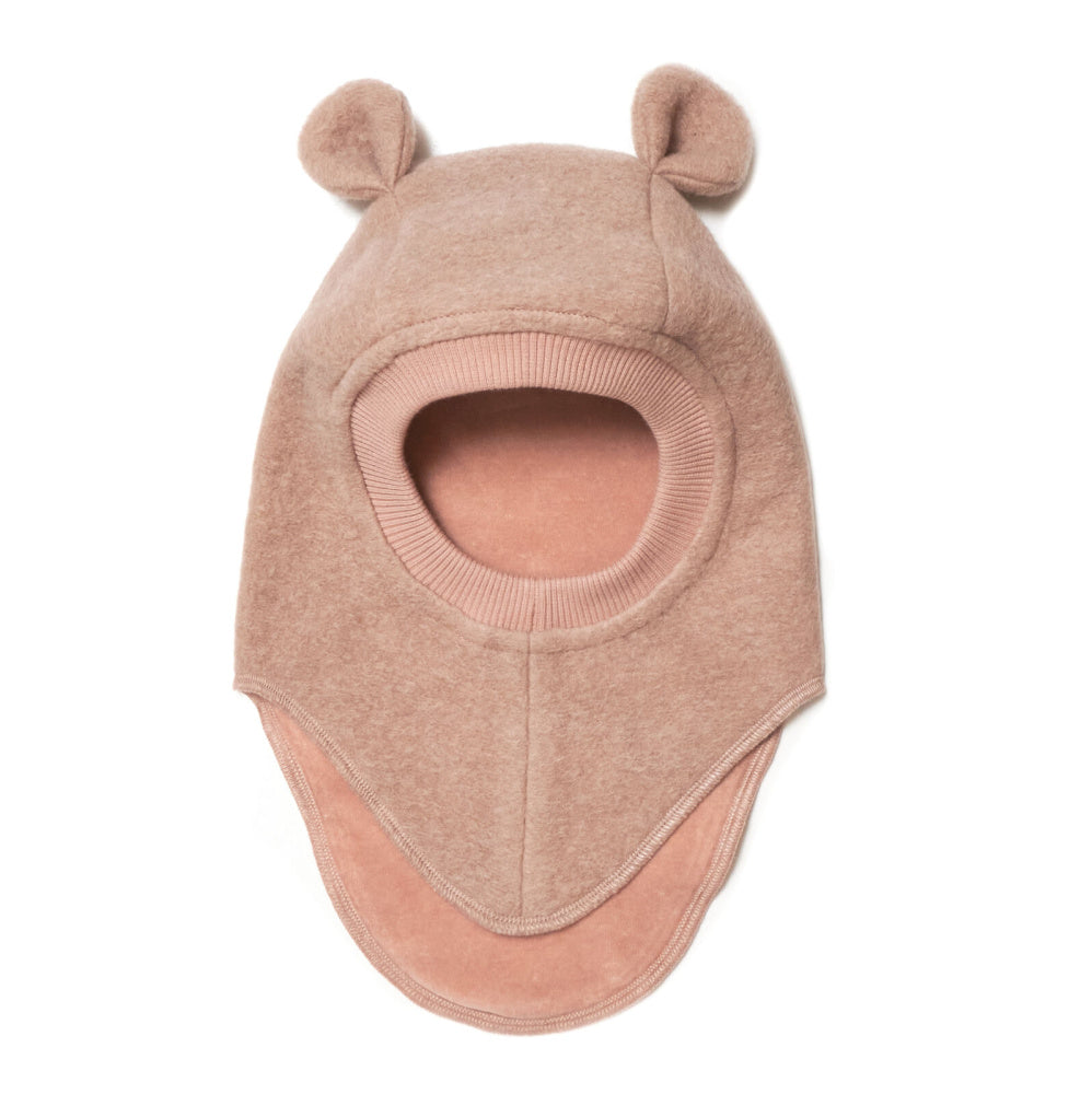 Huttelihut - Balaclava Ullfleece Ører Rose Melange