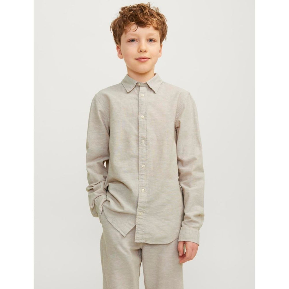 Jack & Jones - Linskjorte Klassisk Crockery