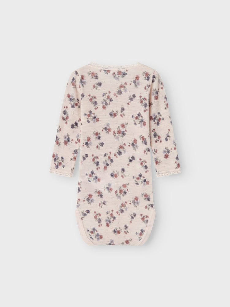 Name It - Body Ull Wang Lilac Ash Blomster