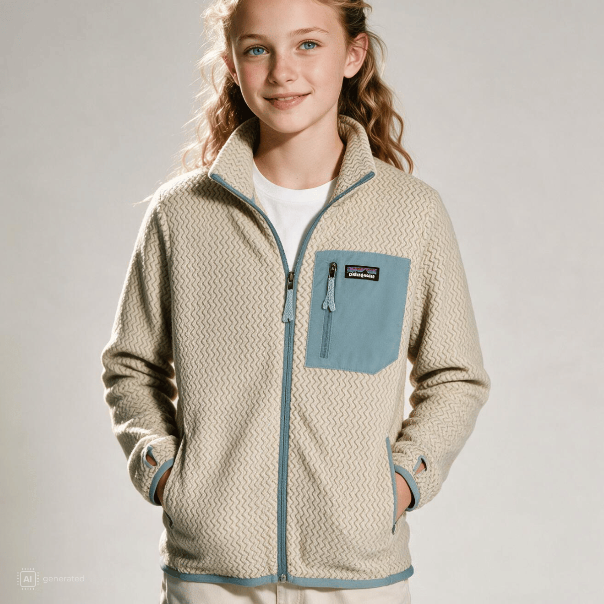 Patagonia - Fleecejakke R1 Air Full-Zip Weathered Stone