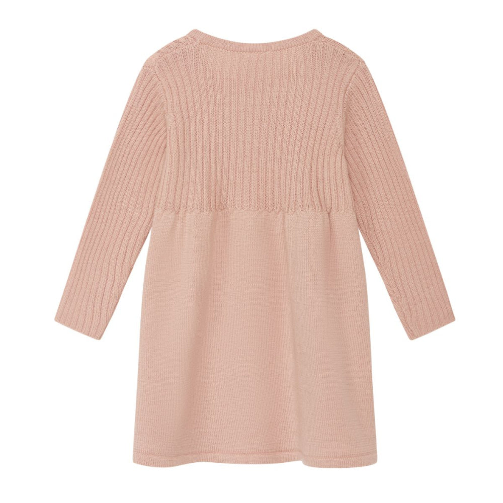 Hust and Claire - Kjole i Ull Strikket Rose Cloud