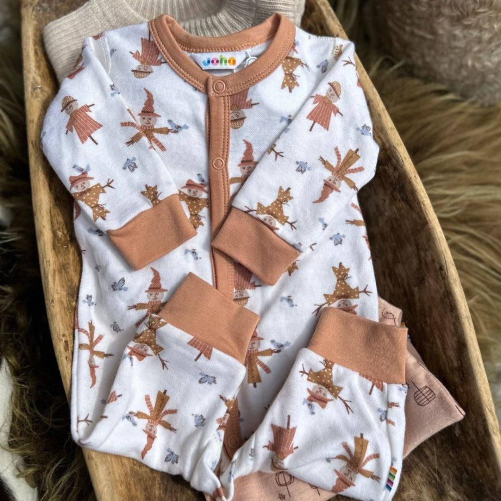 Joha - Heldress Ull og Bambus Scarecrow Off White/ Peach