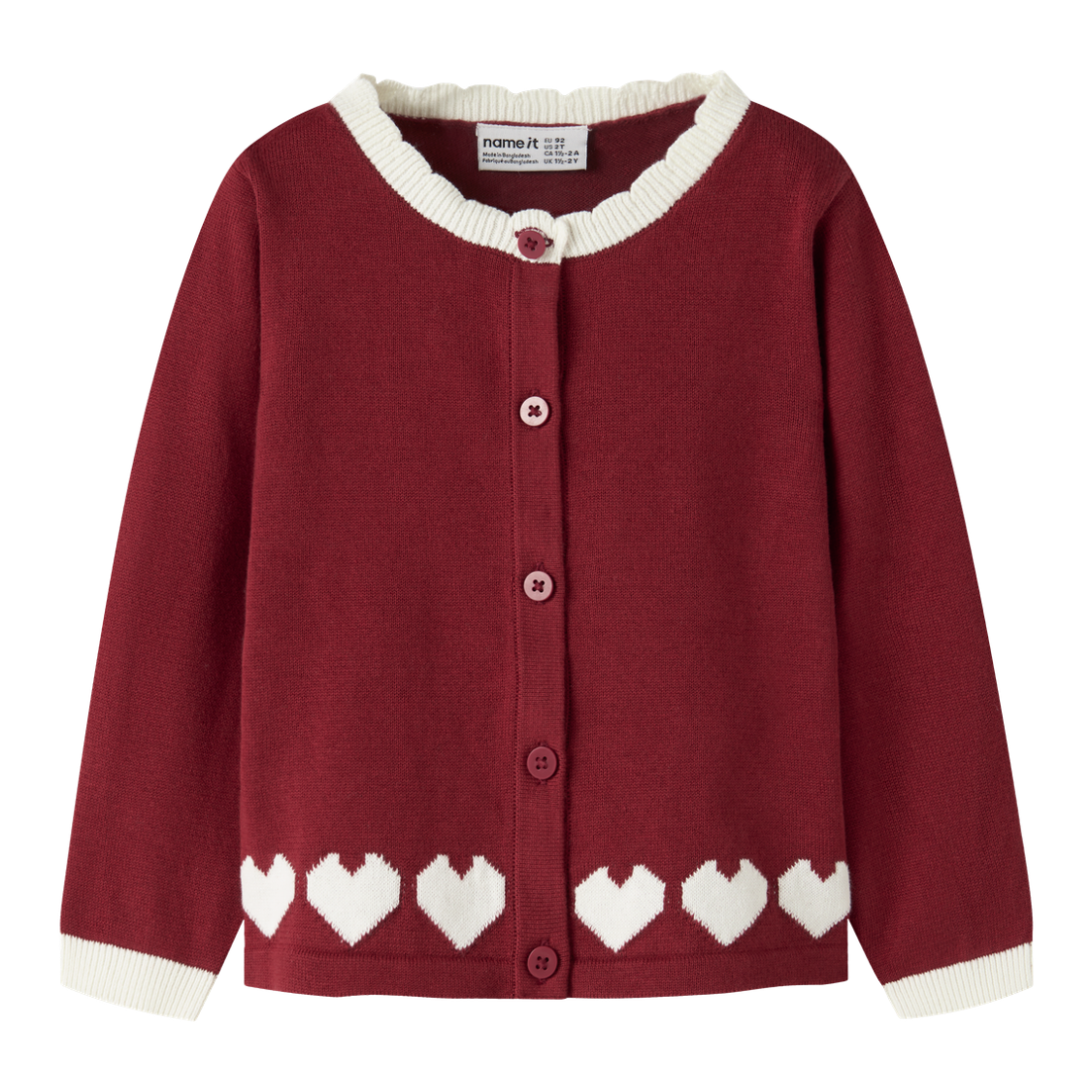 Name It - Julecardigan Fralbos Red Dahlia
